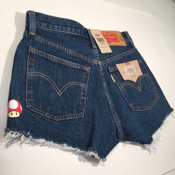 Levi’s 501 Super Mario Bros high rise cutoff short size 25 - Picture 9 of 15
